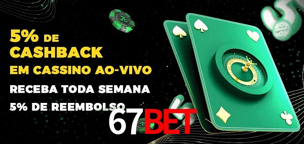 Promoções do cassino ao Vivo 67BET